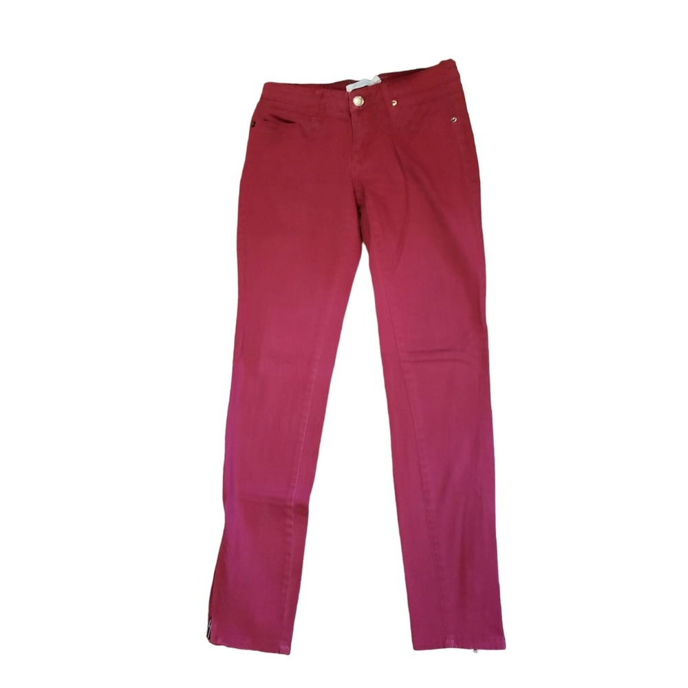 Forever 21 Jeans Womens Size 26 Red Mid Rise Straight Leg Denim Pants‎ Hipster